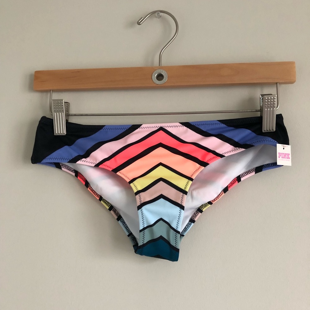 NWT Pink Victoria’s Secret Chevron Print Swim